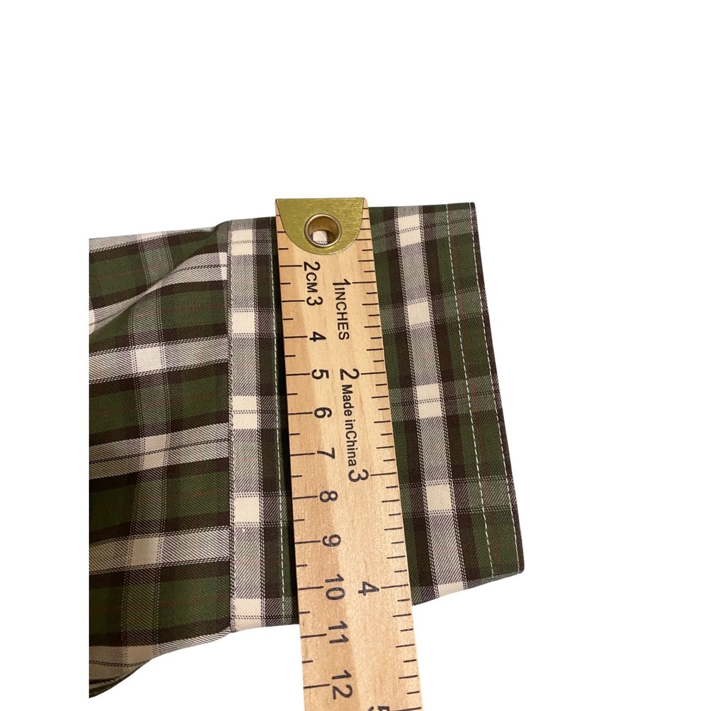 Cabelas Outfitter Series Mens XL Tall Green Plaid Button Down Shirt Long Sleeve - Picture 5 of 7